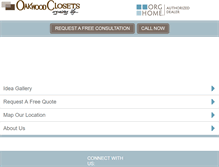 Tablet Screenshot of oakwoodclosets.com